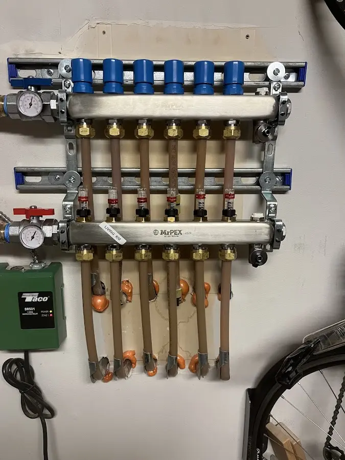 Plumber performing Gas Line Installation at a residential property in Fruitland